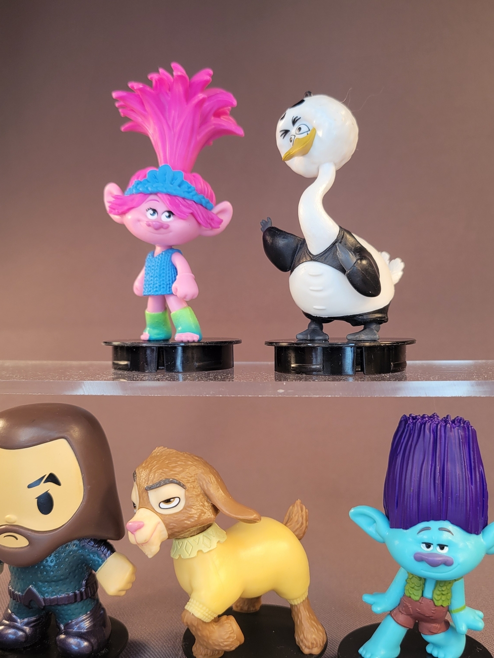 Cineplex Movie Cup Topper Toy Lot of 5 Snapco Zinc Collectible Figures Trolls